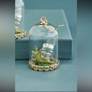 Mystical Moss Bell Jar Earrings, NWT